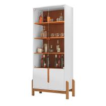 Cristaleira Retrô Paris Branco Cedro