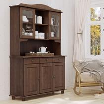 Cristaleira Rústica 100% Madeira Maciça 5 Portas para sala de Jantar Linha Rubi Cristaleira Rústica 100% Madeira Maciça 5 Portas para sala de Jantar Linha Rubi