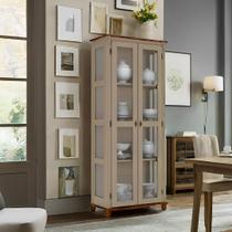 Cristaleira Rústica 2 Portas 3 Prateleiras e Pés Torneados Cristaleira Rústica 2 Portas 3 Prateleiras e Pés Torneados