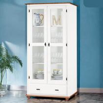 Cristaleira Rústica de Madeira com 2 Portas 3 Prateleiras 1 Gaveta e Pés Torneados 302 Cristaleira Rústica de Madeira com 2 Portas 3 Prateleiras 1 Gaveta e Pés Torneados 302