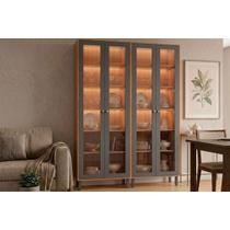 Cristaleira Sala Celeste LED Reflecta 140cm Titanium MGM Cristaleira Sala Celeste LED Reflecta 140cm Titanium MGM
