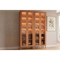 Cristaleira Sala Divina LED Reflecta 140cm Cinamomo MGM Cristaleira Sala Divina LED Reflecta 140cm Cinamomo MGM