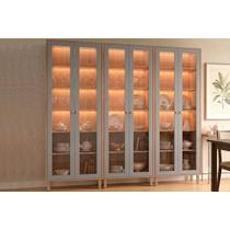 Cristaleira Sala Esplêndida LED Reflecta 210cm Platina MGM Cristaleira Sala Esplêndida LED Reflecta 210cm Platina MGM
