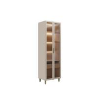 Cristaleira Sala Jantar Allure c/ 2 Portas 1 Gaveta e c/ LED 70cm Jequitiba/Gris Fosco - Linea Brasil Cristaleira Sala Jantar Allure c/ 2 Portas 1 Gaveta e c/ LED 70cm Jequitiba/Gris Fosco - Linea Brasil