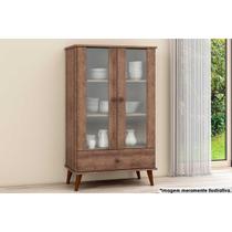 Cristaleira Sala Jantar RT3107 c/ 2 Portas e 1 Gaveta Rustico - Movelbento Cristaleira Sala Jantar RT3107 c/ 2 Portas e 1 Gaveta Rustico - Movelbento