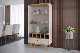 Cristaleira sureet 1,60 alt camaru/pérola -village/robel