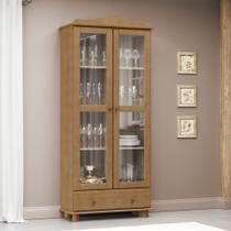 Cristaleira Vitrine Rústica 100% Madeira Maciça 2 Portas 1 Gaveta Linha Rubi Cristaleira Vitrine Rústica 100% Madeira Maciça 2 Portas 1 Gaveta Linha Rubi
