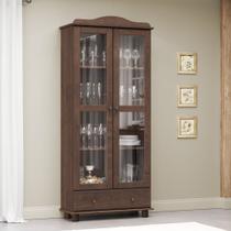 Cristaleira Vitrine Rústica 100% Madeira Maciça 2 Portas 1 Gaveta Linha Rubi Cristaleira Vitrine Rústica 100% Madeira Maciça 2 Portas 1 Gaveta Linha Rubi