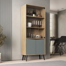 Cristaleira Vitrô 70cm 2 Portas de Vidro Bege/Amendoa/Acqua Cristaleira Vitrô 70cm 2 Portas de Vidro Bege/Amendoa/Acqua