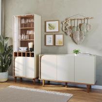 Cristaleria e Buffet Jurerê 7 PT Off White e Freijó Cristaleria e Buffet Jurerê 7 PT Off White e Freijó