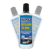 Cristalizador de Vidros Automotivos / Viseiras Capacete - Remover Chuva Ácida - Radnaq 100mL