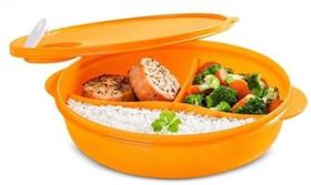Cristalwave 1,4 litros com divisórias Laranja Tupperware Cristalwave 1,4 litros com divisórias Laranja Tupperware