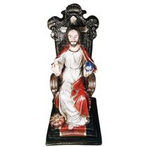 Cristo Rei Sentado no Trono 28 cm