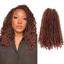 Crochê Hair LOCSBYHAND Yanky Twist 12 polegadas, 10 pacotes, vermelho gengibre