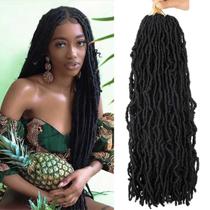 Crochê Hair Soft Locs 24 polegadas Faux Locs Butterfly Black x8