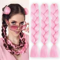 Crochê sintético Braiding Hair Zhuoqi Ombre 24 polegadas, 3 unidades, 300 g