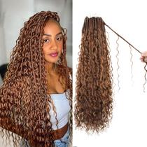 Crochet Braids knovotch Boho Box Braids 18 polegadas 30 para mulheres Crochet Braids knovotch Boho Box Braids 18 polegadas 30 para mulheres