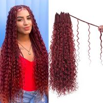 Crochet Braids knovotch Boho Box Braids 24 polegadas Bug Color Crochet Braids knovotch Boho Box Braids 24 polegadas Bug Color
