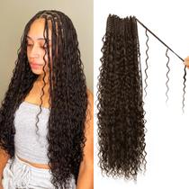 Crochet Braids knovotch Boho Box Braids de 18 polegadas para mulheres negras