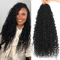 Crochet Hair AMUMI Goddess Locs 18 polegadas, 8 pacotes para mulheres negras Crochet Hair AMUMI Goddess Locs 18 polegadas, 8 pacotes para mulheres negras