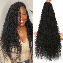 Crochet Hair AMUMI Goddess Locs, 24 polegadas, 8 pacotes para mulheres negras