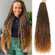 Crochet Hair AMUMI Goddess Locs, 30 polegadas, 8 pacotes para mulheres negras