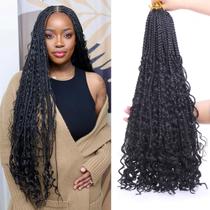 Crochet Hair Beverlee Boho Box Braids 24 polegadas, 8 pacotes 1B