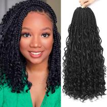 Crochet Hair BEXIUKAKA Goddess Box Braids 14 polegadas, 9 pacotes