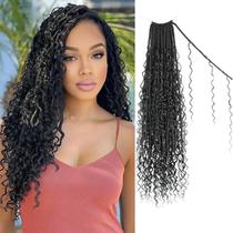 Crochet Hair Boho Faux Locs 18 polegadas Goddess Locs, 8 pacotes