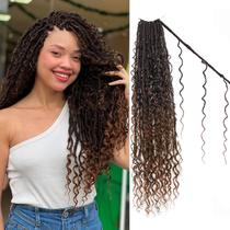 Crochet Hair Boho Faux Locs de 24 polegadas Goddess Locs, 8 pacotes T30 Crochet Hair Boho Faux Locs de 24 polegadas Goddess Locs, 8 pacotes T30