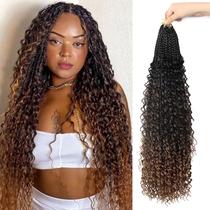 Crochet Hair Diha Goddess Box Braids 24 polegadas, 8 pacotes para mulheres
