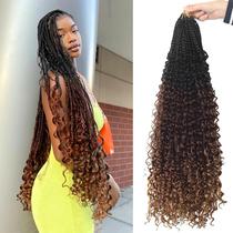 Crochet Hair Diha Goddess Box Braids, 24 polegadas, pontas encaracoladas, 8 pacotes