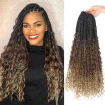 Crochet Hair Diha Goddess Box Braids de 22 polegadas (pacote com 8)