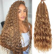 Crochet Hair Eeanno Goddess Box Braids 18 polegadas Honey Blonde