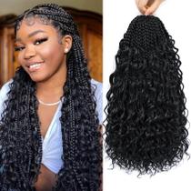 Crochet Hair Eerya Boho Goddess Box Braids de 16 polegadas para mulheres negras Crochet Hair Eerya Boho Goddess Box Braids de 16 polegadas para mulheres negras