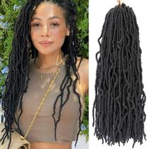 Crochet Hair Faux Locs Soft Locs 18 polegadas, 7 pacotes para mulheres