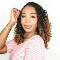 Crochet Hair Fulcrum Goddess Box Braids 35 cm, 9 pacotes para mulheres