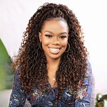 Crochet Hair Fulcrum Goddess Locs 16 polegadas, 8 pacotes para mulheres negras