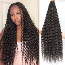 Crochet Hair Getgal Deep Wave Curly 24 polegadas, 7 pacotes, marrom