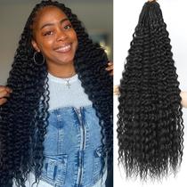 Crochet Hair Getgal Deep Wave Curly 24 polegadas, 7 pacotes para mulheres