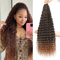Crochet Hair Getgal Deep Wave Curly de 24 polegadas para mulheres negras