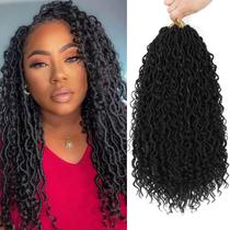 Crochet Hair Goddess Faux Locs, 8 pacotes de 18 polegadas para mulheres negras