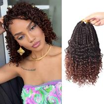 Crochet Hair Julen - 8 Pacotes de Box Braids com Pontas Cacheadas (20cm)