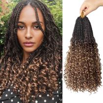 Crochet Hair Julen Boho Box Braids de 16 polegadas para mulheres negras