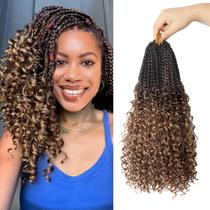 Crochet Hair Julen Goddess Box Braids 14 polegadas, 8 pacotes