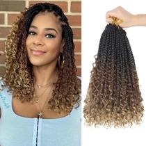 Crochet Hair Julen Goddess Box Braids 14 polegadas, 8 pacotes