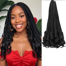 Crochet Hair kaluli Goddess Box Braids French Curl 40cm 7x