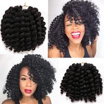 Crochet Hair Kenkenten Jamaican Bounce 8 polegadas, 4 pacotes
