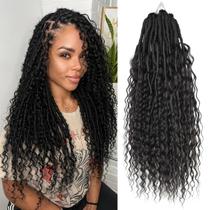 Crochet Hair Knovotch Boho Faux Locs de 24 polegadas para mulheres