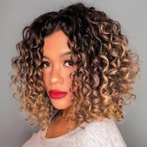 Crochet Hair Leeven Gogo Curl 10 polegadas Ombre Brown to Honey
